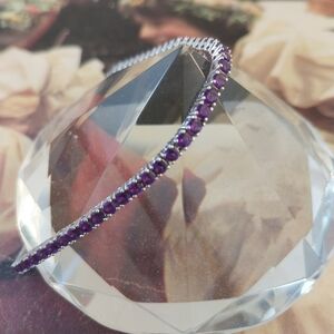 Sterling Silver Amethyst  Bracelet